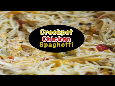 Crock Pot Cheesy Chicken Spaghetti