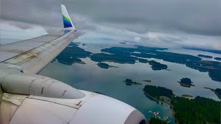 4K Smooth Yakutat Landing Alaska Airlines Boeing 737-700 Yak N622As Scs 1190