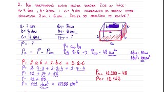 Površina kocke i kvadra zadaci za 4 razred