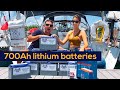 Installing 700 Ah LITHIUM batteries on our SAILBOAT - pt. 1⛵️ [Battle Born Lithium Batteries] Ep. 58