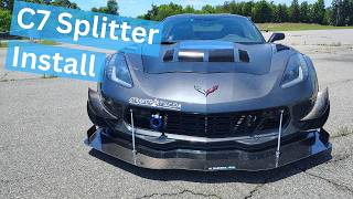 AJ Hartman Aero C7 Splitter Install (Plus Some Wind Tunnel Data)