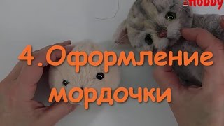 4. Оформление мордочки котенка Тедди. Утяжка. Стрижка. Укладка ворса.