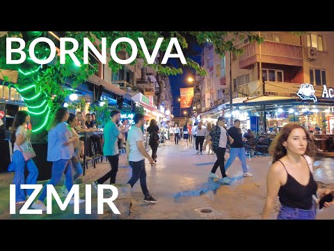 Explore Bornova, Izmir at Night: Turkey 4K Walking Tour (July 2023)