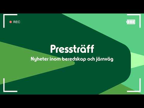 Pressträff: Nyheter inom beredskap och järnväg