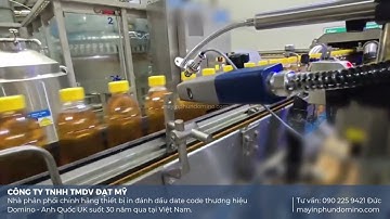 Máy in phun date chai đồ uống tốc độ nhanh | Máy phun date cho ngành nước giải khát | Máy in Domino