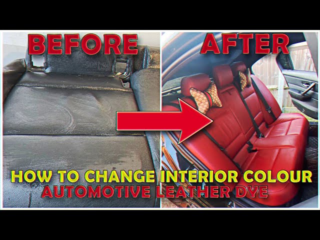 Leather Paint for BMW Car Seat CORAL RED. All in One 250ml Dye for  Repairing.