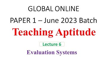 NTA UGC NET Paper 1 2023 |Eval  | UGC NET Paper 1 Evaluation Systems Dr Triptii