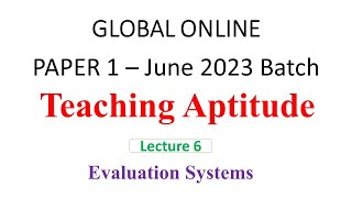 NTA UGC NET Paper 1 2023 |Eval  | UGC NET Paper 1 Evaluation Systems Dr Triptii screenshot 4