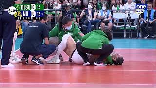 Leila Cruz Stretched Off After Bad Fall Uaap Season 85 Womens Volleyball
