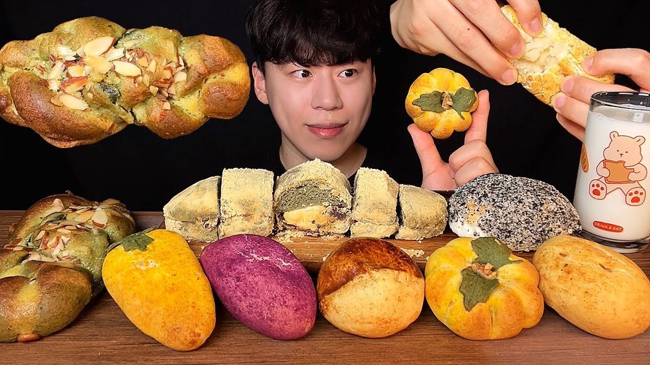 SUB) Корейская кукуруза, сладкий картофель, тыква, полынь, шоу поедания хлеба из красной фасоли