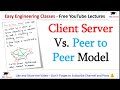 Client Server Vs Peer to Peer Model | Comparison | Explanation in Hindi