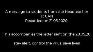 Student Message regarding phased return to school - Covid19