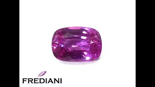 Saphir Verneuil Rose Intense - Coussin 8x10 Mm - 3.30 Cts - Qualité Joaillerie IF