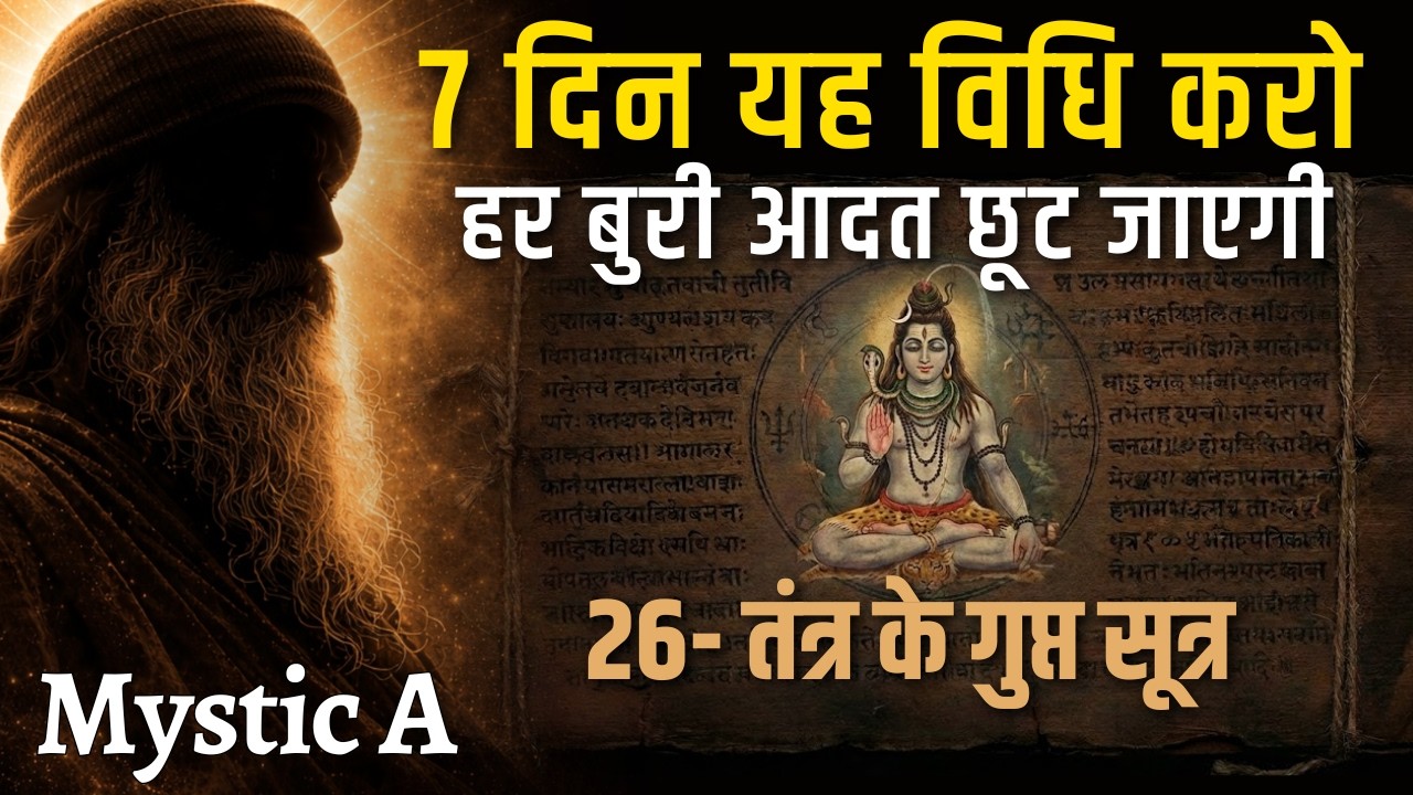 26- बुरी आदतें छोड़ने की सबसे आसान विधि: सिर्फ 7 दिन में!😱|Vigyan Bhairav Tantra Method 26 |Mystic A