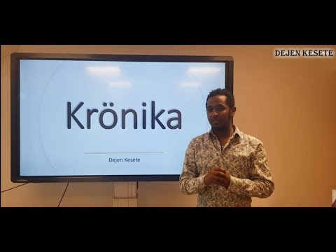 Att skriva en krönika på svenska- tigrinja ኣጸሓሕፋ ክሮኒካ