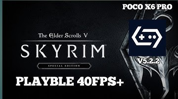 THE ELDER SCROLLS SKYRIM |GAME HUB EMULATOR|POCO X6 PRO |TEST NEW UPDATE|PLAYBLE 40FPS+🔥