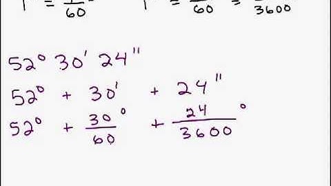Converting Angles degrees minutes seconds 3