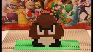 Super Mario - Goomba - 8 Bit - built in Lego