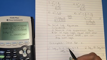 6.6 Solving Exponential and log equations