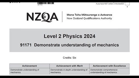 NCEA Level 2 Physics - Mechanics 2024 Exam Paper NZQA 91173