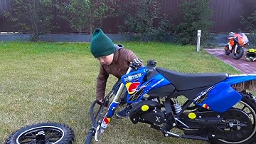 Funny Senya Unboxing And Test Drive The Cross Bike - Ride On Mini BIKE POWER WHEEL Pocket Bike - #2