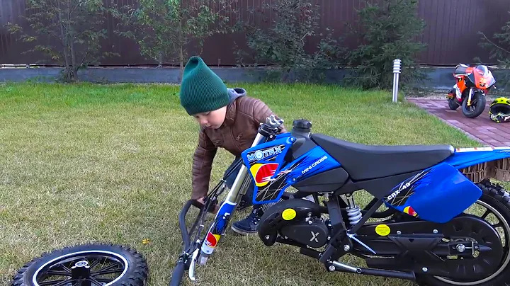 Funny Senya Unboxing And Test Drive The Cross Bike - Ride On Mini BIKE POWER WHEEL Pocket Bike - #2