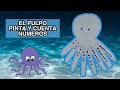 Pulpo para PINTAR Y CONTAR - Trabajamos con temperas e hisopos - Actividades para niños EN CASA #008