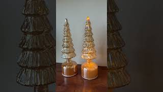 Cutest glass Christmas trees that spin! #amazonstorefront #christmasdecoration