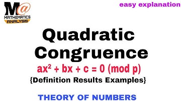 QUADRATIC CONGRUENCE IN HINDI 🔥