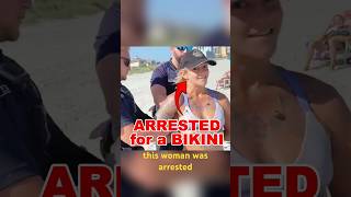 She got handcuffed for her beach outfit 🙅‍♀️ #police #caught