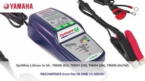 OptiMate Lithium : Reset BMS and charge the Yamaha YZ450 lithium battery