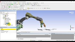 rigid body analysis by using transient structural over the robotic arm