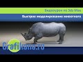 Моделирование носорога в 3ds Max. Техника быстрого сплайнового моделирования.