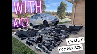 How Much Weight Can You Strip From A Small Car?    The 100kg (220lbs) Goal || Project Honda JAZZ/FIT