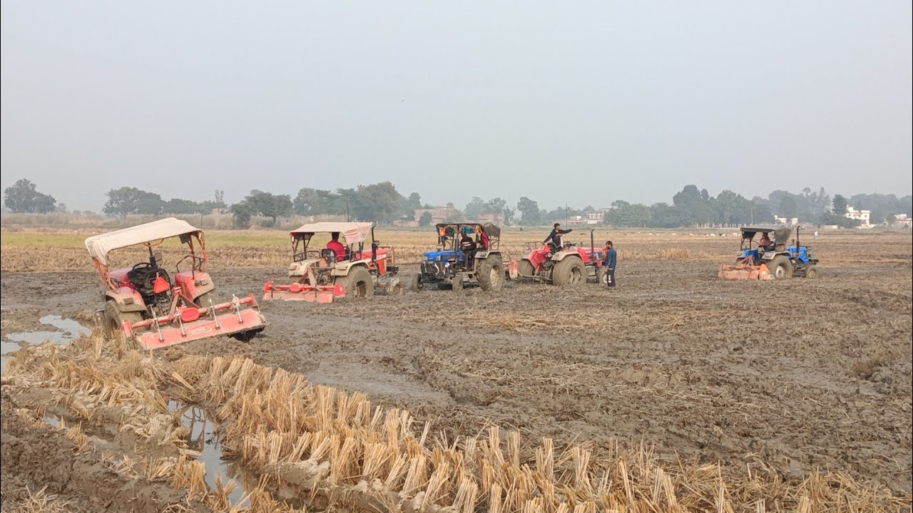 “Mud Rescue! Powertrac Pulls Mahindra Yuvo 585 DI Out – UNBELIEVABLE POWER!”