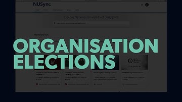 NUSync - How to create an Organisation Election