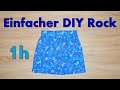 1h kein Schnittmuster DIY Rock - Einfachster Rock überhaupt!