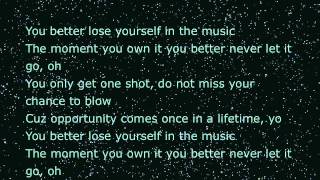 Eminem - Lose Yourself Lyrics - Hd