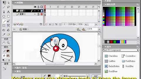 F02 Drawing in Flash by tracing an image