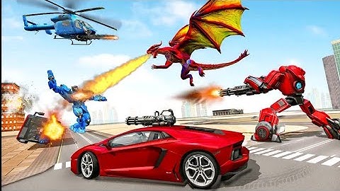 Flying Dragon Robot Wars And Bus Robot Car Battle Games - Android Gameplay | Game For kids