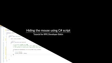Tutorial - Hiding the mouse using C# script - RPG Developer Bakin