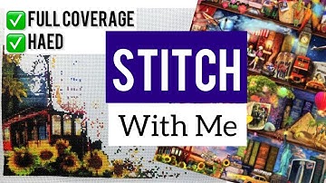 Stitch With Me Full Coverage Cross Stitch Aimee Stewart World Travel Bookshelf HAED
