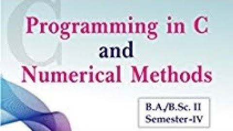 programming in c   chapter  5 solution #bsc #ba 4th semester maths