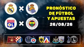 Pronósticos de fútbol para hoy deportivos (26/08/26)