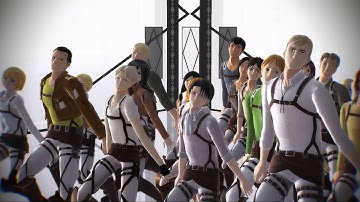 【進撃のMMD】皆さんでLupin【衣装替え】