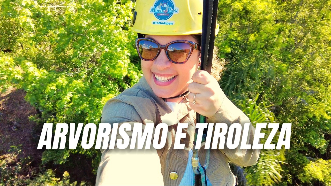 Parte boa do Alpen Park - Arvorismo e Tirolesa