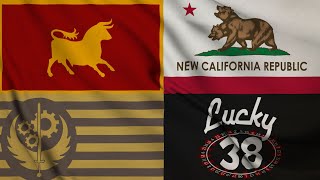 EVERY FALLOUT NEW VEGAS FACTION THEME with their waving flags