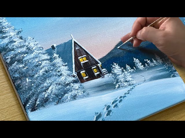 DIY Mini Winter Scene Painting - Make Something Mondays