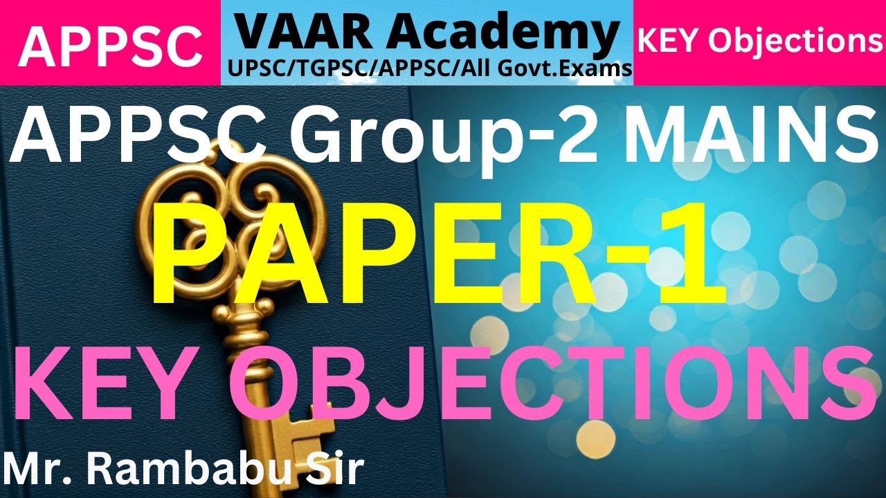 APPSC Group 2 Mains Paper 1 Polity Key Objections 2025