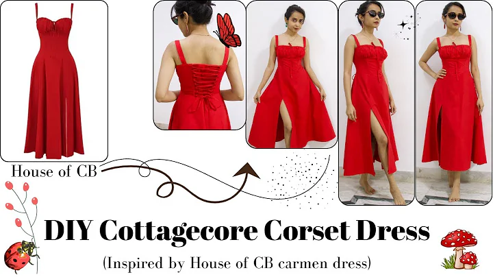 DIY COTTAGECORE CORSET DRESS | Step by Step SEWING tutorial - ( w/ pattern making).